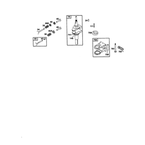 Crankshaft Diagram and Parts List for 198700-198799 0141 Briggs and Stratton Engine